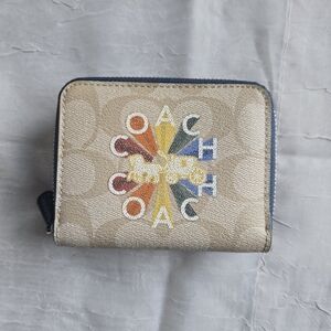 Coach Radial Rainbow Double Zip Wallet- NWOT